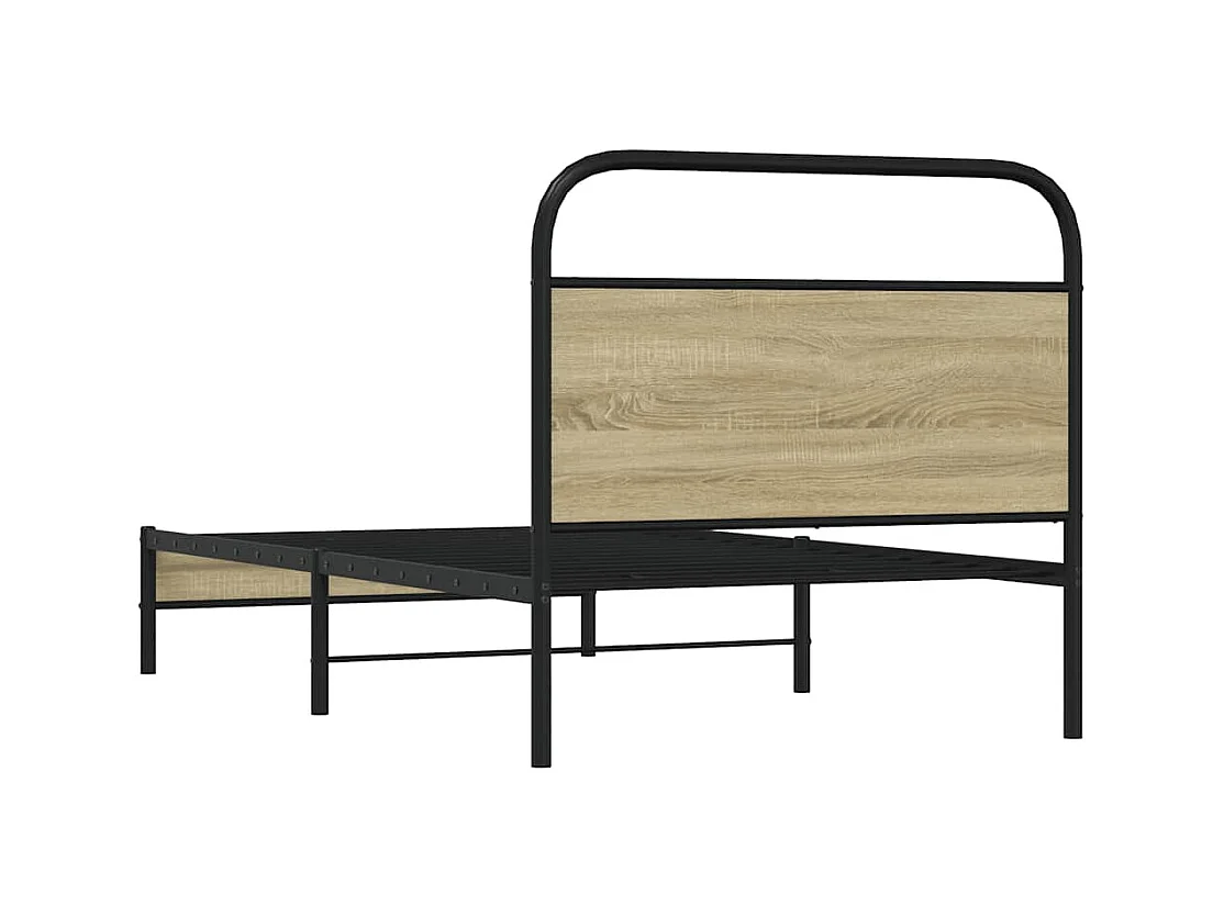 Cadre de lit sans matelas 90x200cm chêne sonoma bois ingénierie