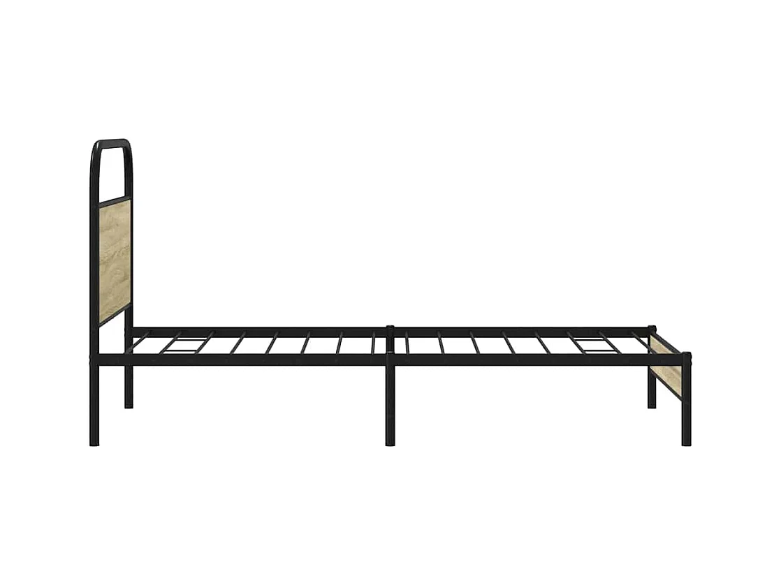 Bettgestell ohne Matratze 90x200 cm Sonoma-Eiche Holzwerkstoff