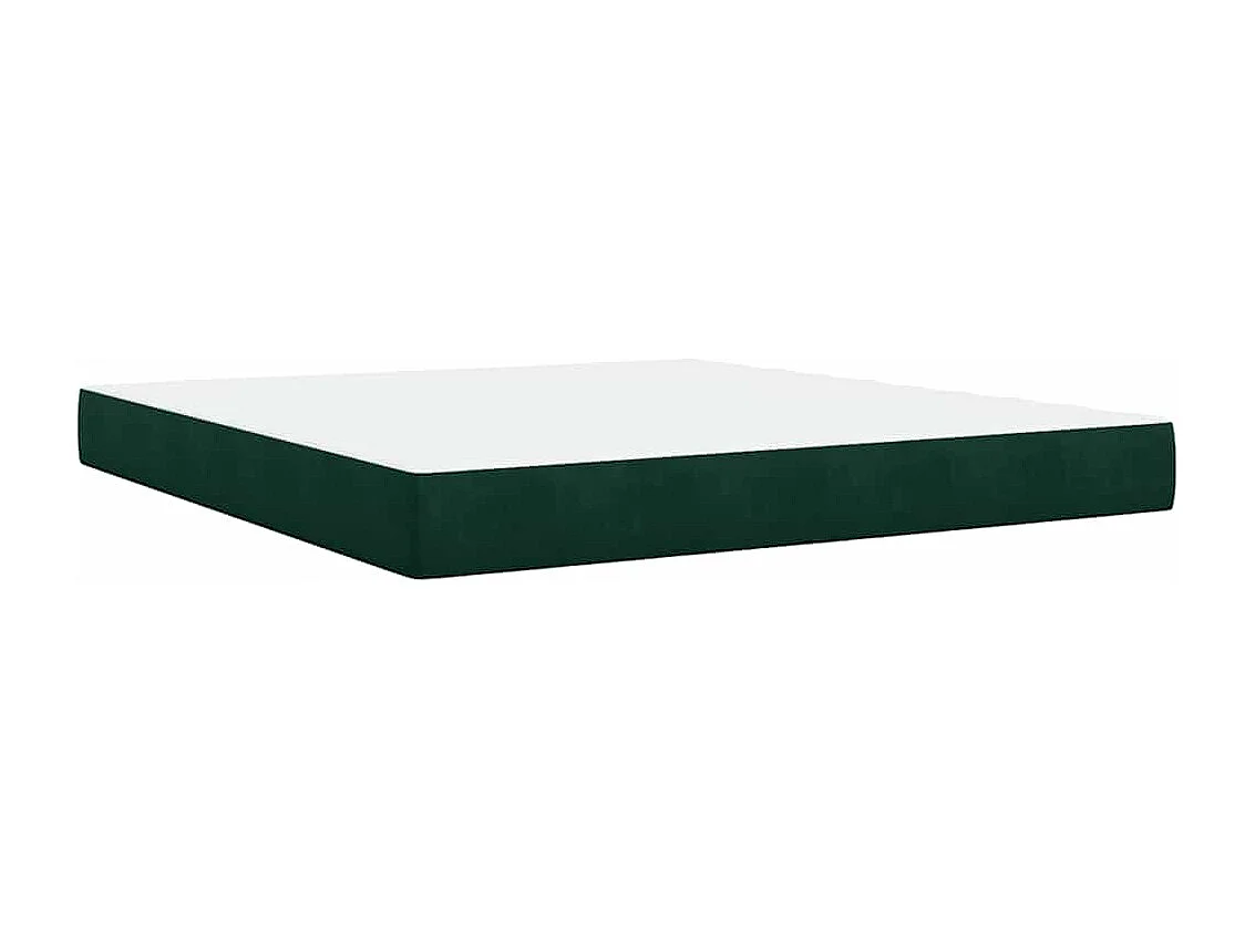 Boxspring met matras fluweel donkergroen 180x200 cm