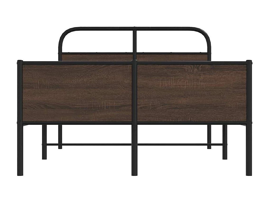 Bedframe zonder matras bewerkt hout bruin eikenkleur 140x190 cm