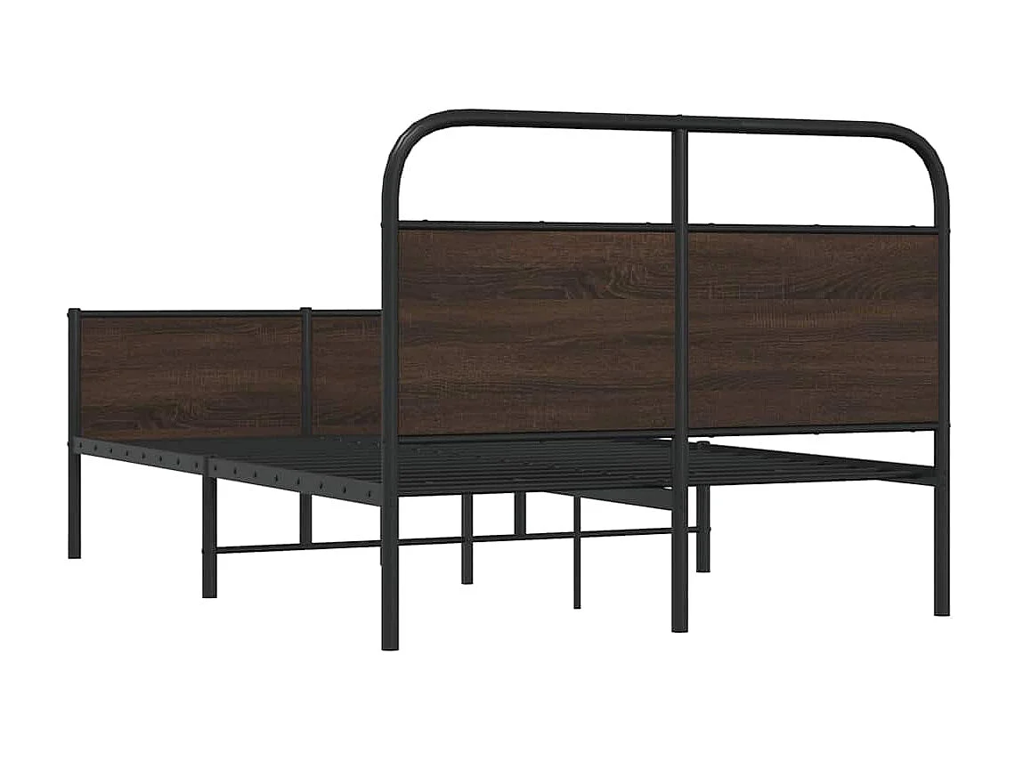 Bedframe zonder matras bewerkt hout bruin eikenkleur 140x190 cm