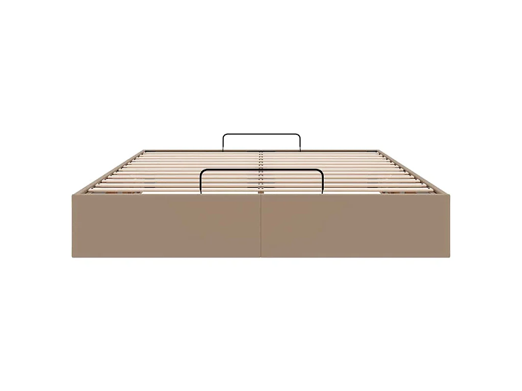 Cadre de lit ottoman sans matelas cappuccino 140x190 cm