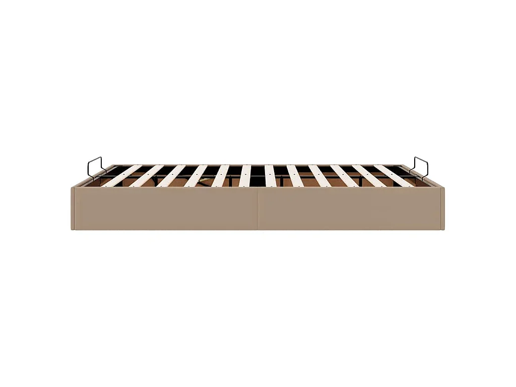 Cadre de lit ottoman sans matelas cappuccino 140x190 cm