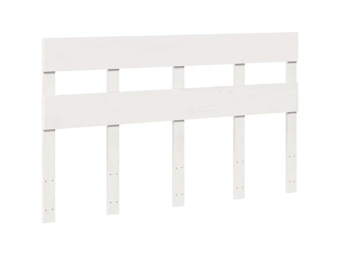 Cadre de lit sans matelas blanc 140x200 cm bois de pin massif