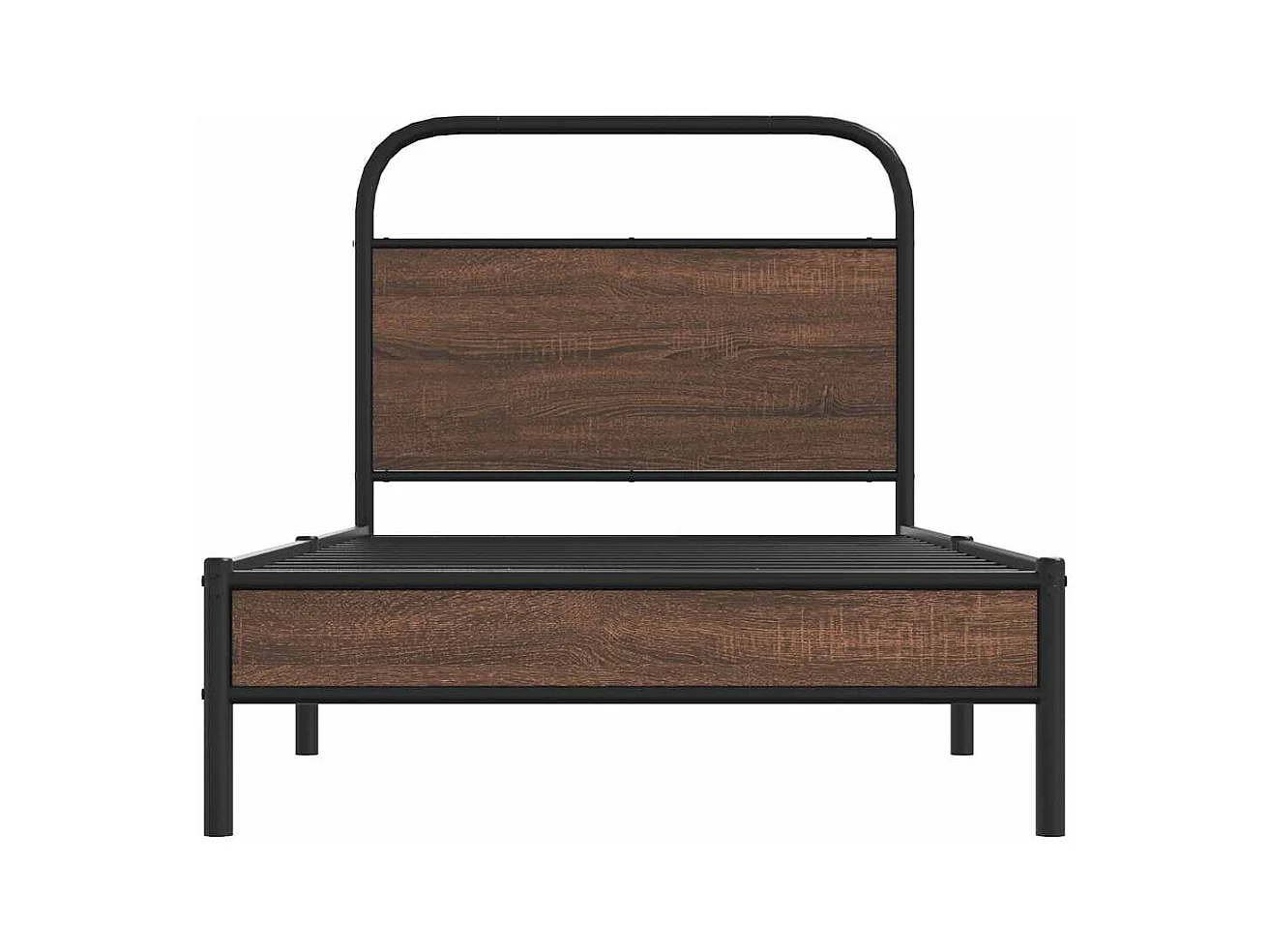 Bettgestell ohne Matratze 90x200 cm Braun Eichen-Optik