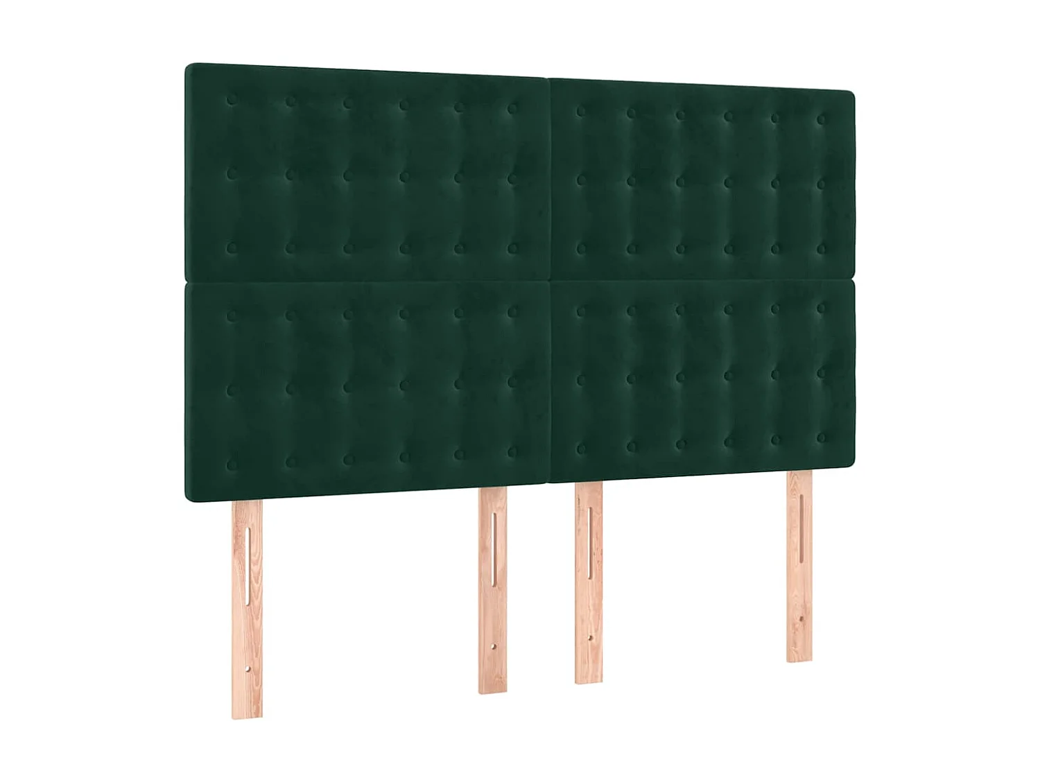 Sommier à lattes de lit matelas et LED Vert foncé 140x190 cm