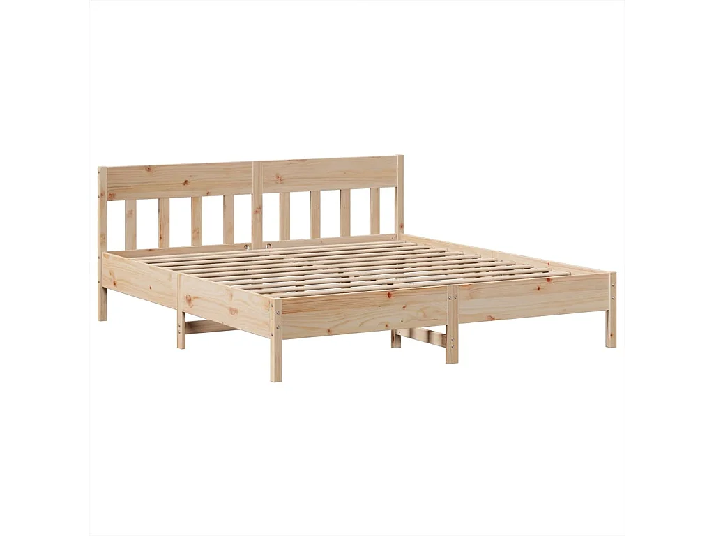 Cadre de lit sans matelas 180x200 cm bois massif de pin