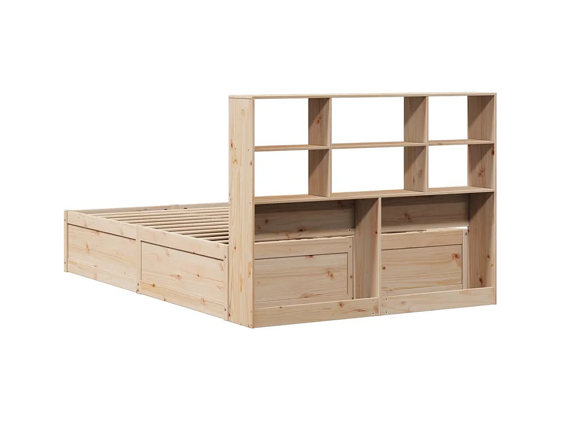 Cama sem colchão 140x190 cm madeira de pinho maciça