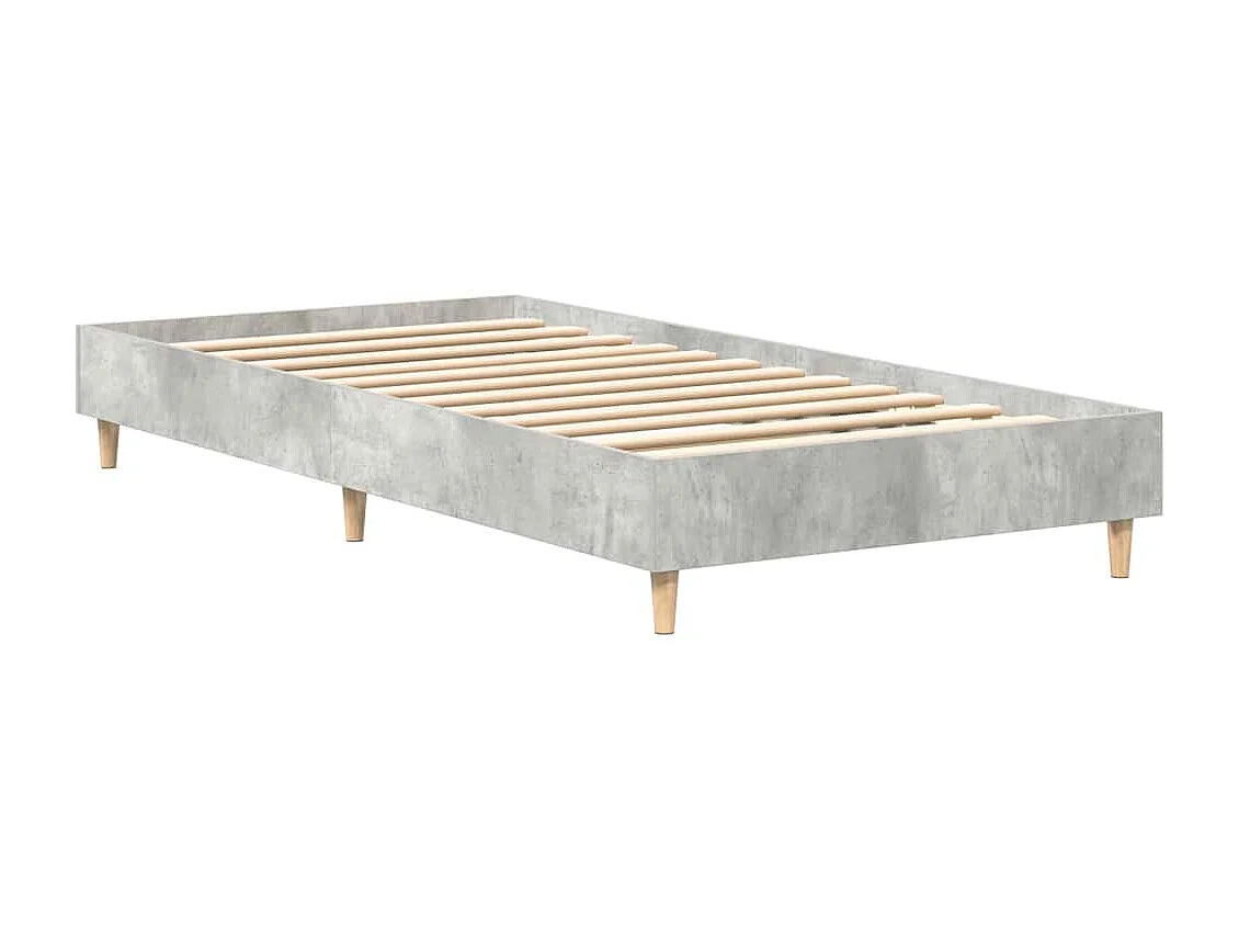 Cadre de lit sans matelas gris béton 100x200 cm bois ingénierie