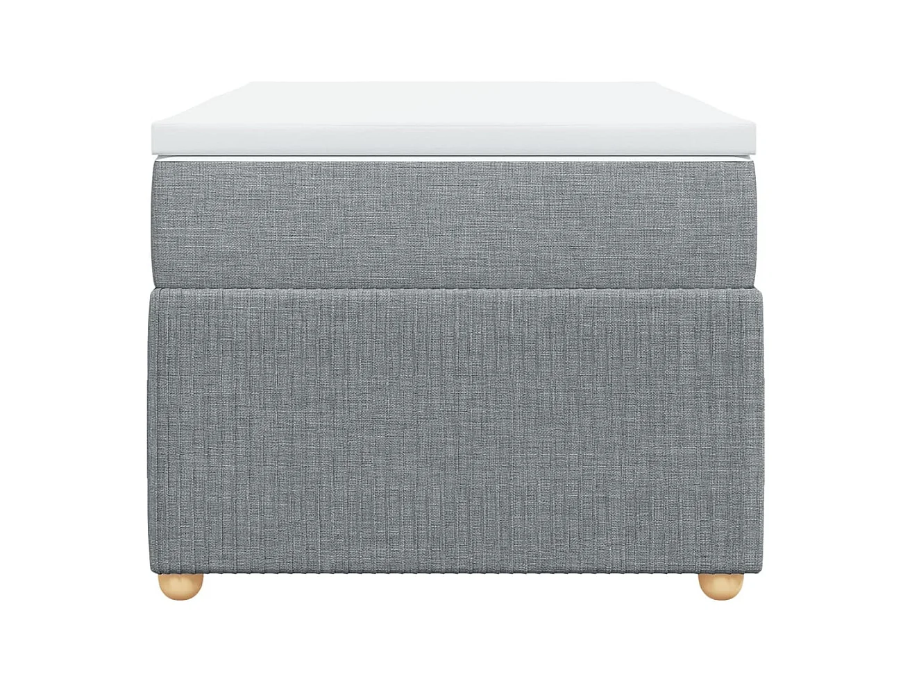 Giroletto a Molle con Materasso Grigio Chiaro100x200 cm Tessuto