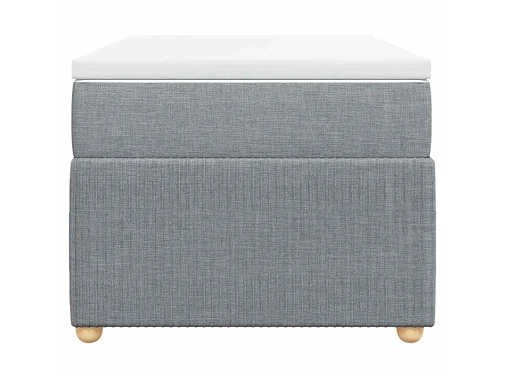 Boxspring met matras stof lichtgrijs 100x200 cm