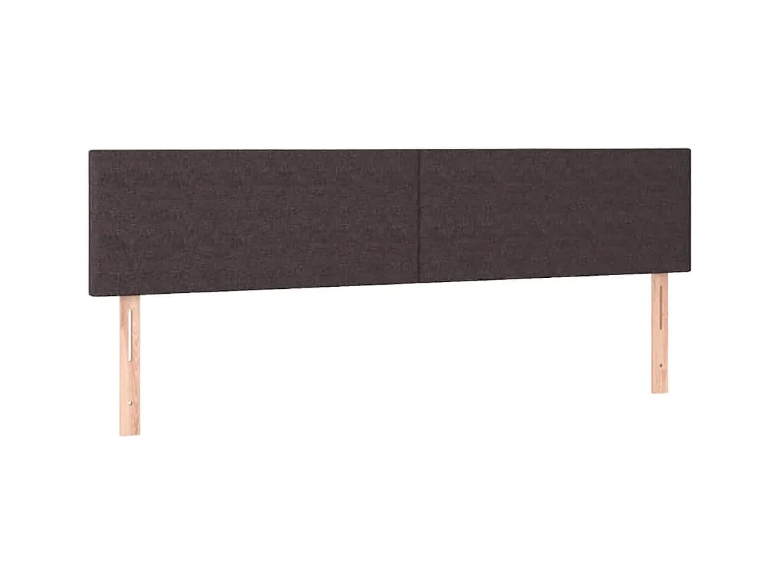 Cadre de lit ottoman avec matelas marron foncé 180x200 cm tissu