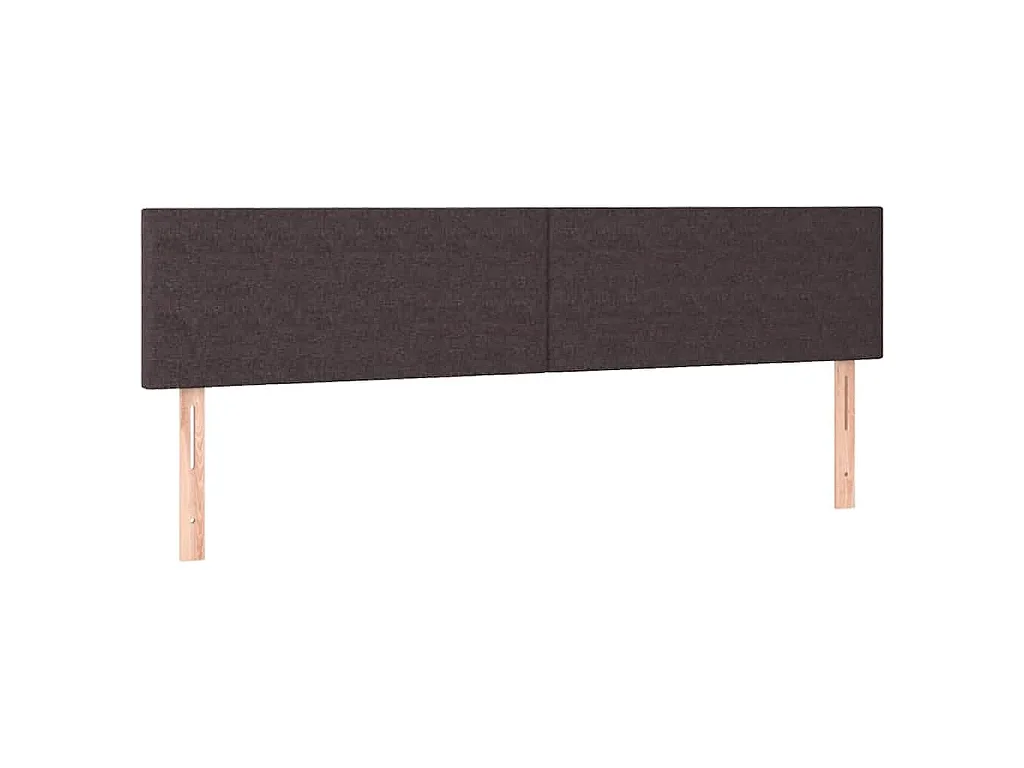 Ottoman-Bett mit Matratzen Dunkelbraun 180x200 cm Stoff