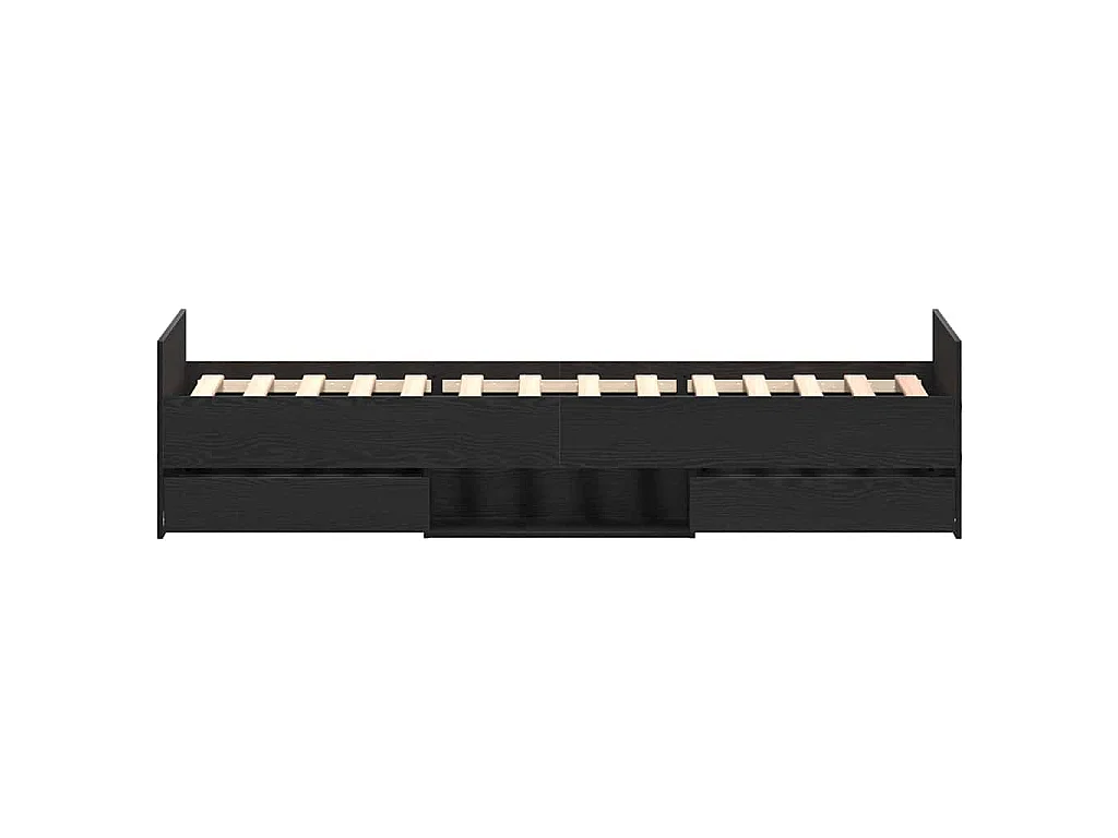 Estrutura da Cama com gaveta Carvalho Preto 203 x 93 x 50 cm
