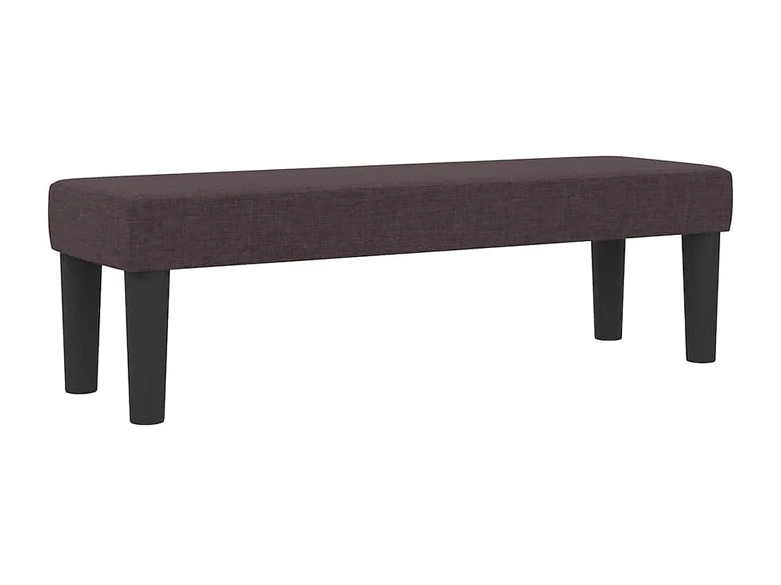 Lit à ressorts avec matelas Marron foncé 140 x 190 cm tissu