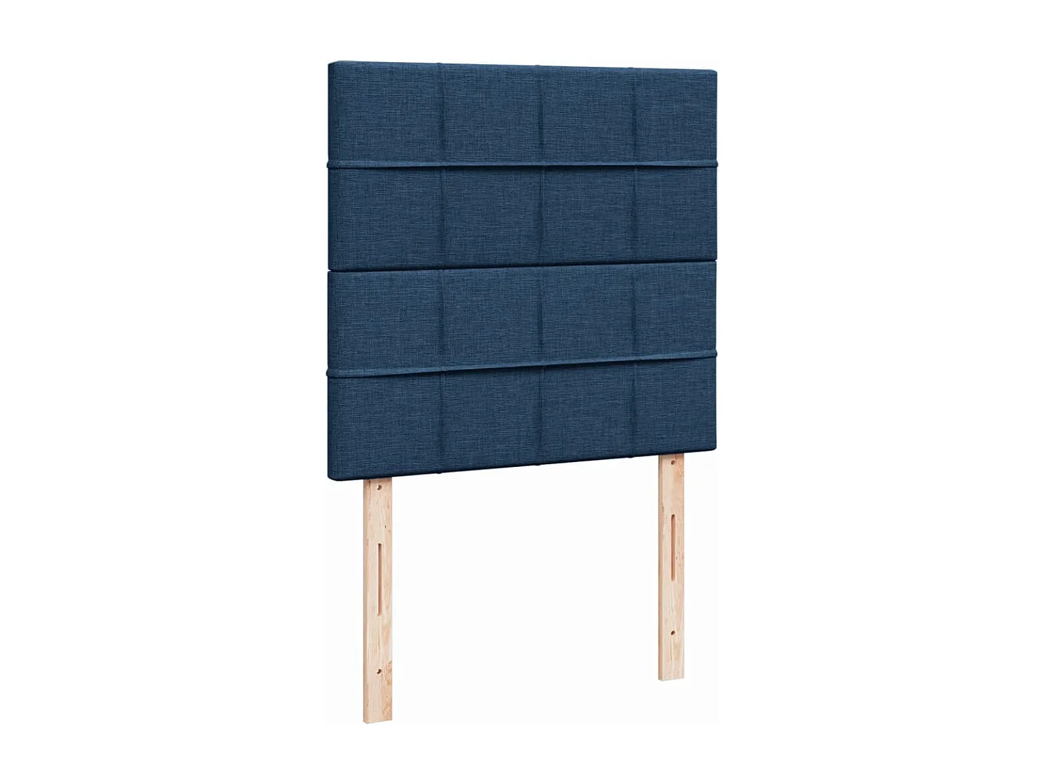 Boxspring met matras stof blauw 90x200 cm