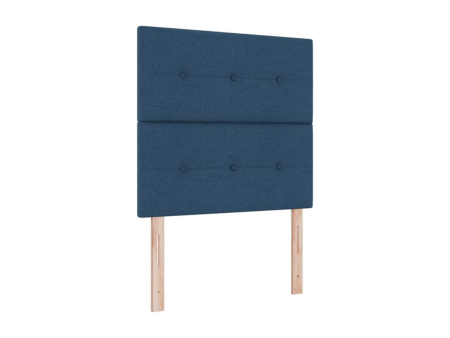 Lit à ressorts avec matelas Bleu 90 x 190 cm tissu