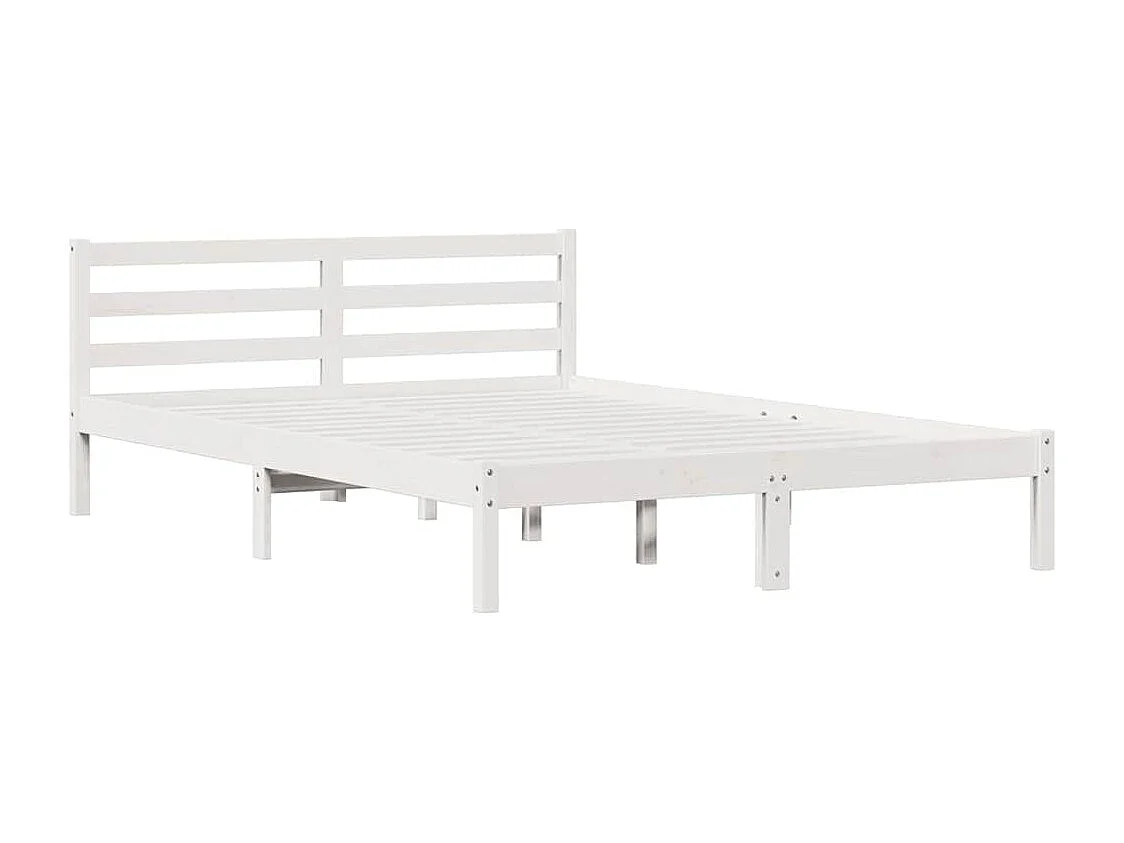 Struttura del letto con testiera Bianco 208.6 x 157.6 x 69.4 cm