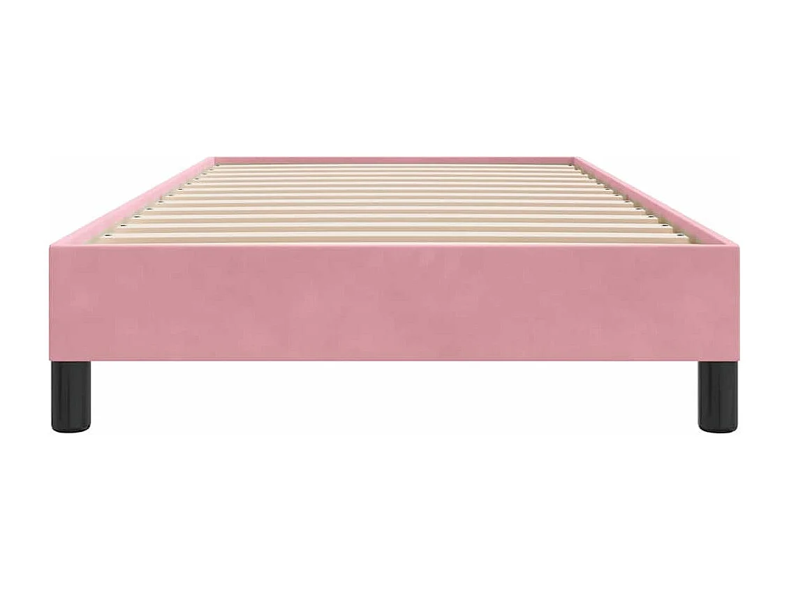 Boxspring zonder matras fluweel roze 90x210 cm