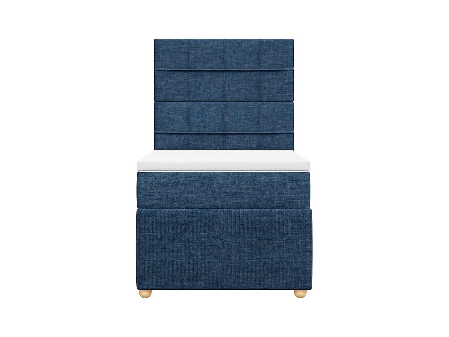 Cama com molas/colchão 90x190 cm tecido azul