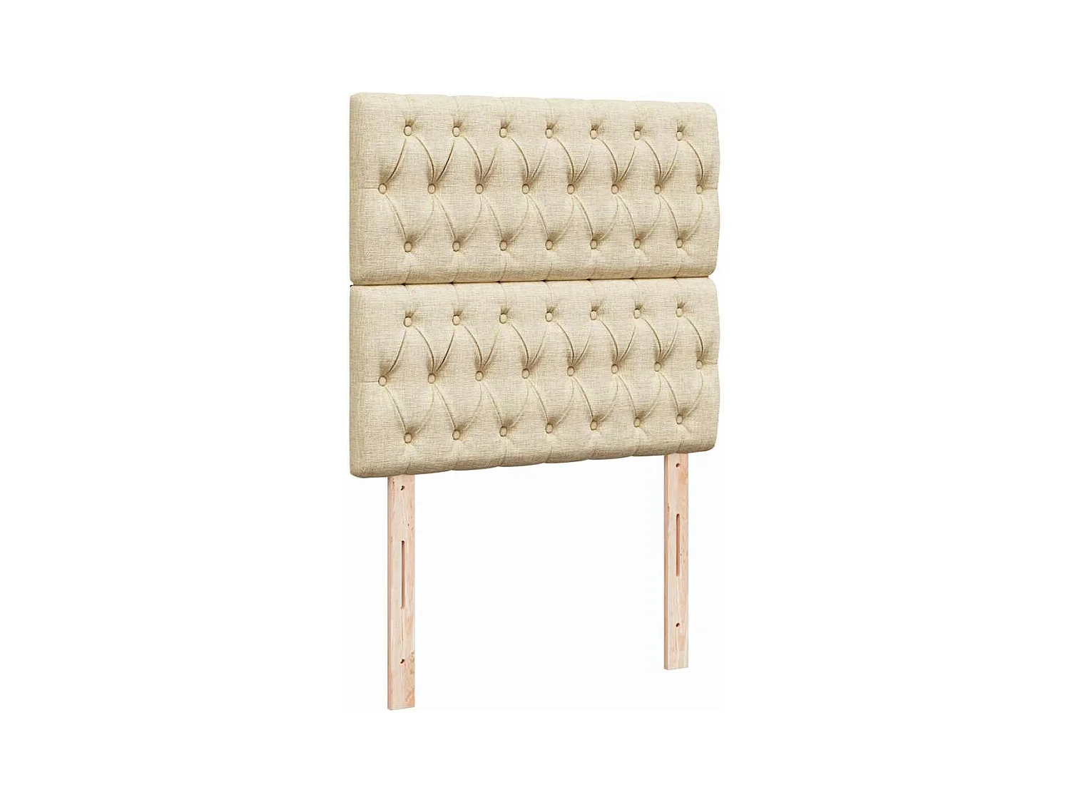 Boxspringbett mit Matratze Creme 90x200 cm Stoff
