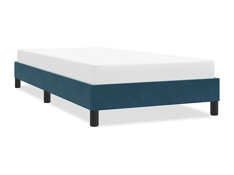 Estructura de cama sin colchón terciopelo azul oscuro 100x210cm