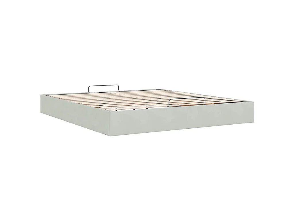 Estructura de cama otomana sin colchón gris claro 180x200cm