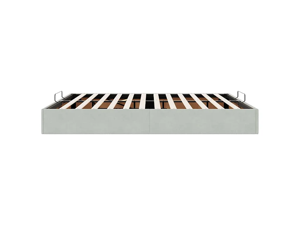 Estructura de cama otomana sin colchón gris claro 180x200cm