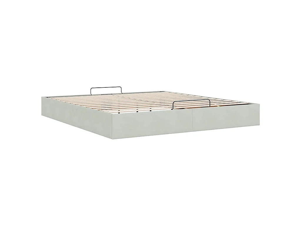 Estructura de cama otomana sin colchón gris claro 180x200cm