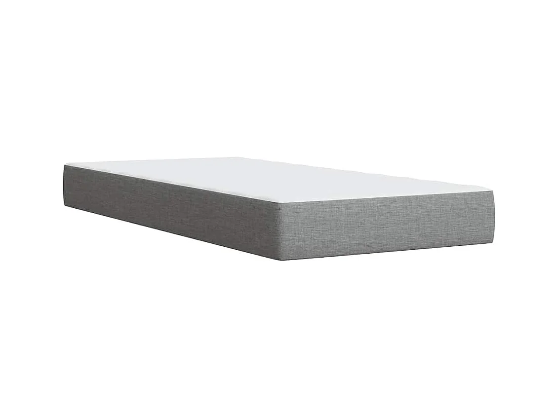 Boxspringbett mit Matratze Hellgrau 100x200 cm Stoff