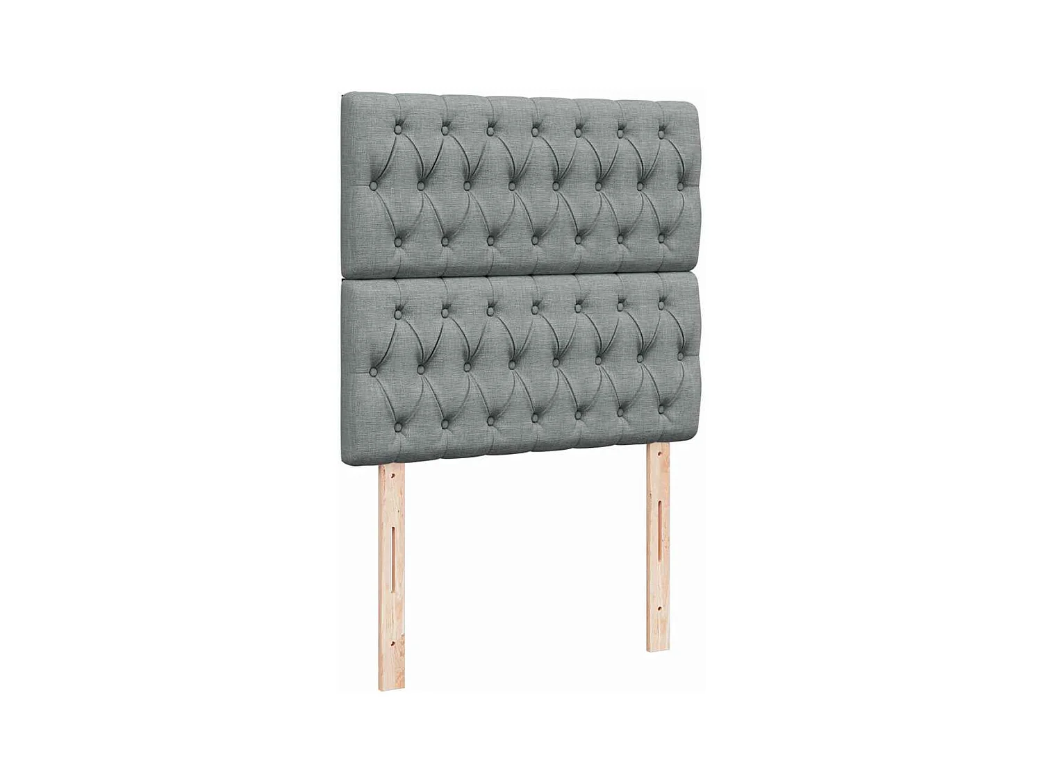 Boxspringbett mit Matratze Hellgrau 100x200 cm Stoff