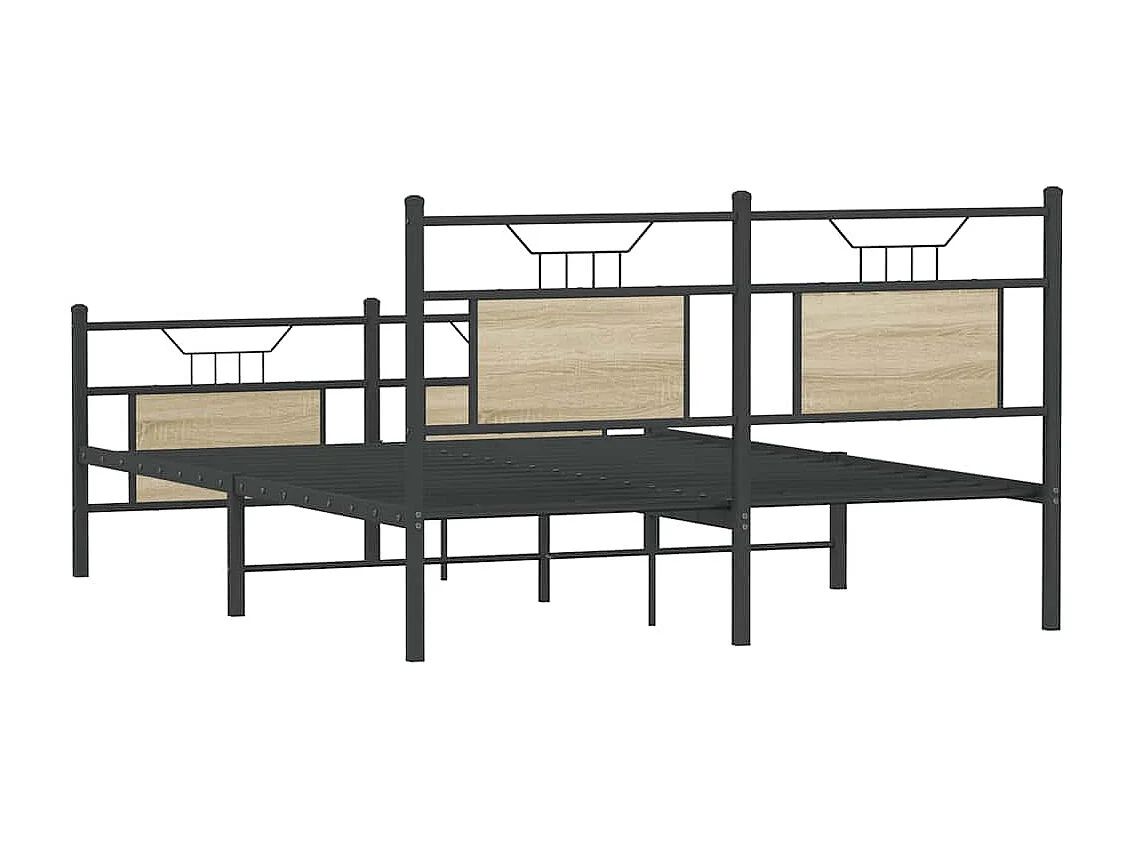 Bettgestell ohne Matratze Sonoma-Eiche 140x200 cm Holzwerkstoff