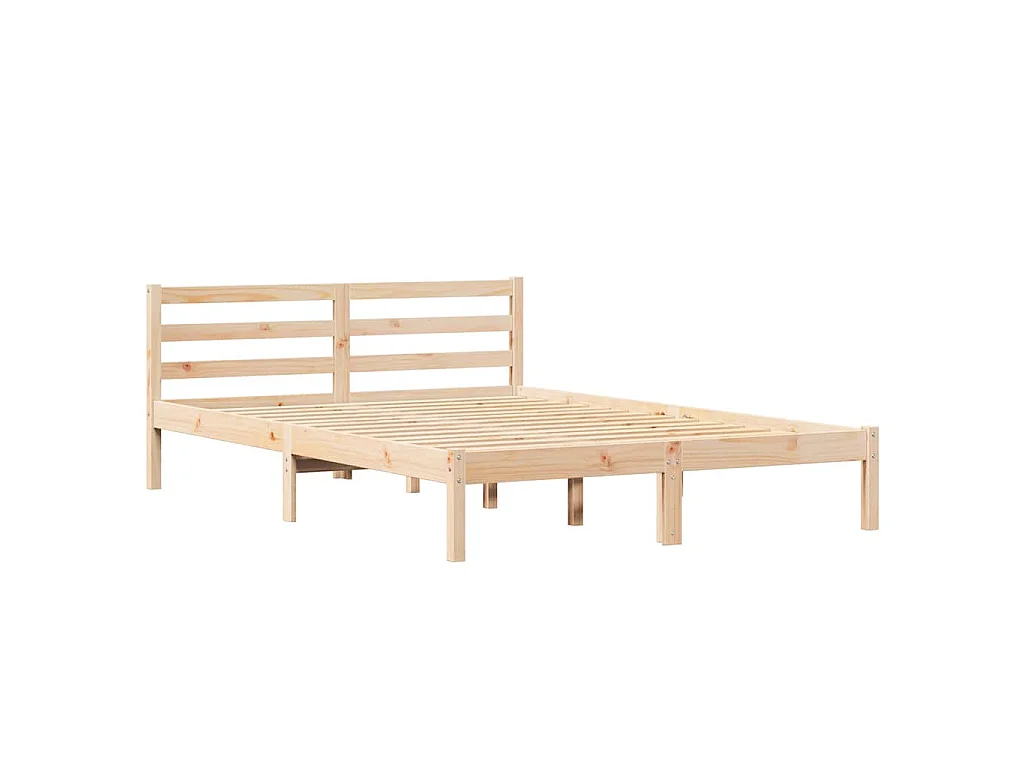 Bedframe Bruin 225,5 x 145,5 x 69,5 cm Massief Vurenhout