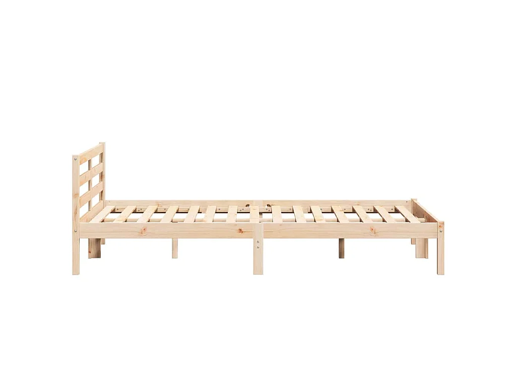 Bedframe Bruin 225,5 x 145,5 x 69,5 cm Massief Vurenhout