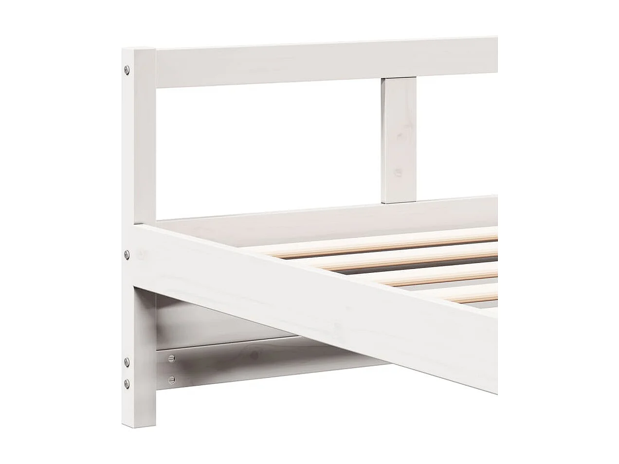 Sofá-cama com colchão 90x200 cm madeira de pinho maciça branco
