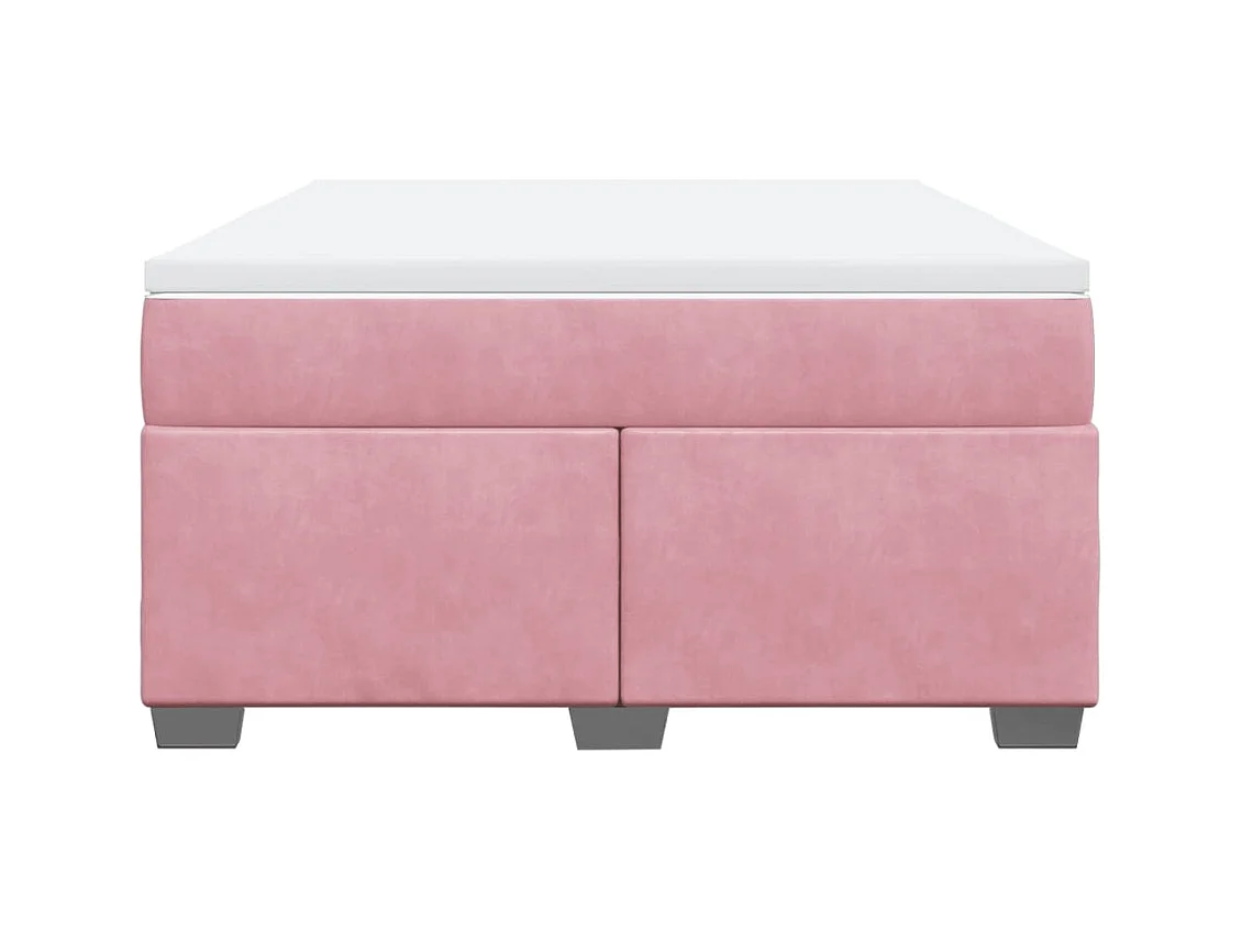 Sommier à lattes de lit avec matelas Rose 160x200 cm Velours