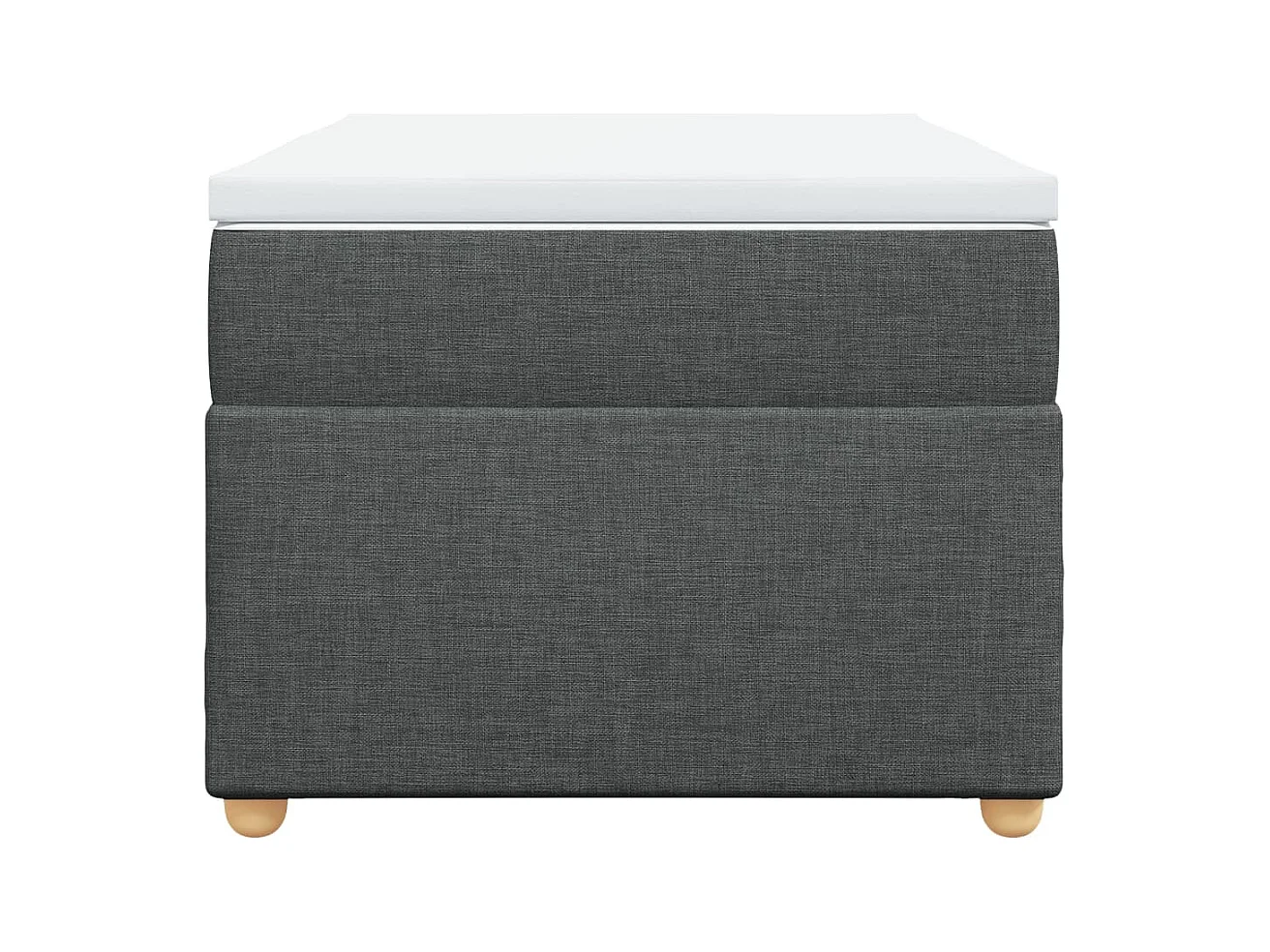 Boxspringbett mit Matratze Dunkelgrau 100x200 cm Stoff