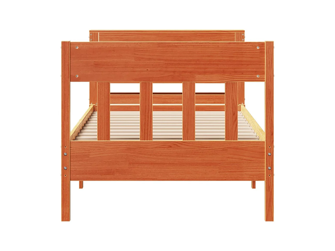Cadre de lit sans matelas cire marron 100x200cm bois pin massif