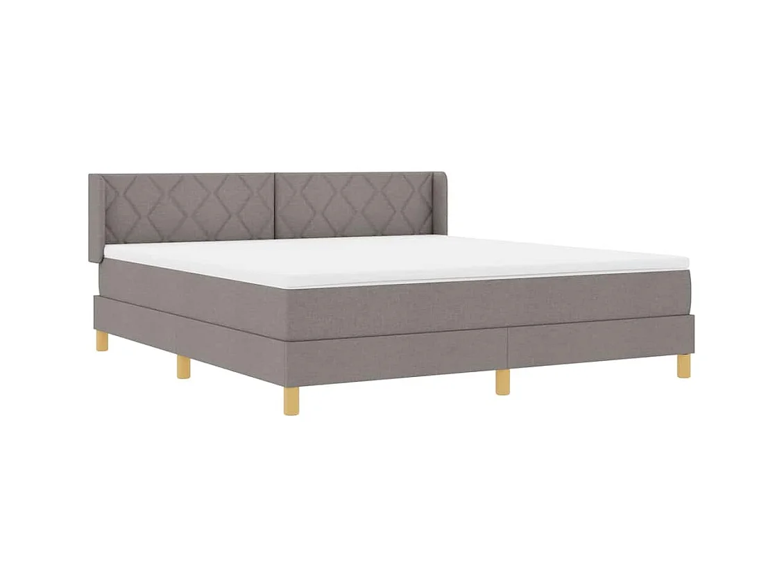 Boxspringbett mit Matratze Taupe 180 x 200 cm Stoff