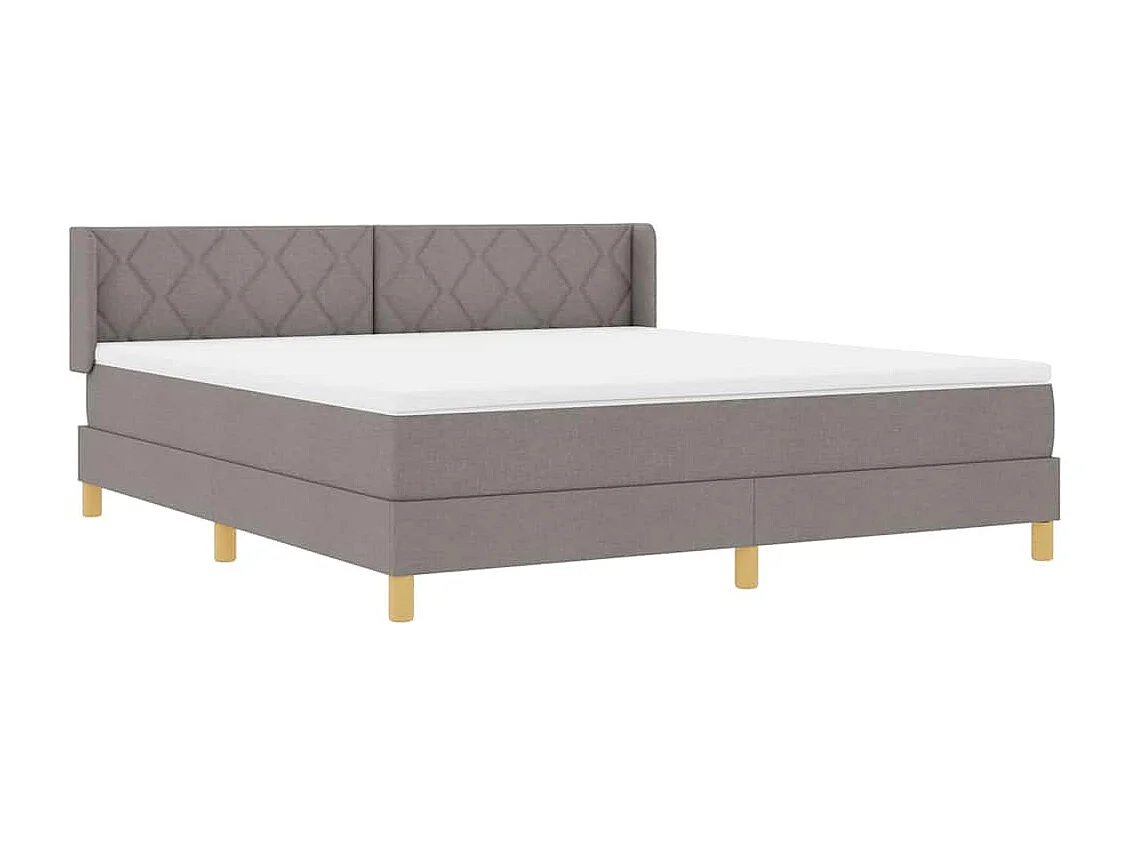 Boxspringbed met hoofdeinde Taupe 200 x 180 cm Stof