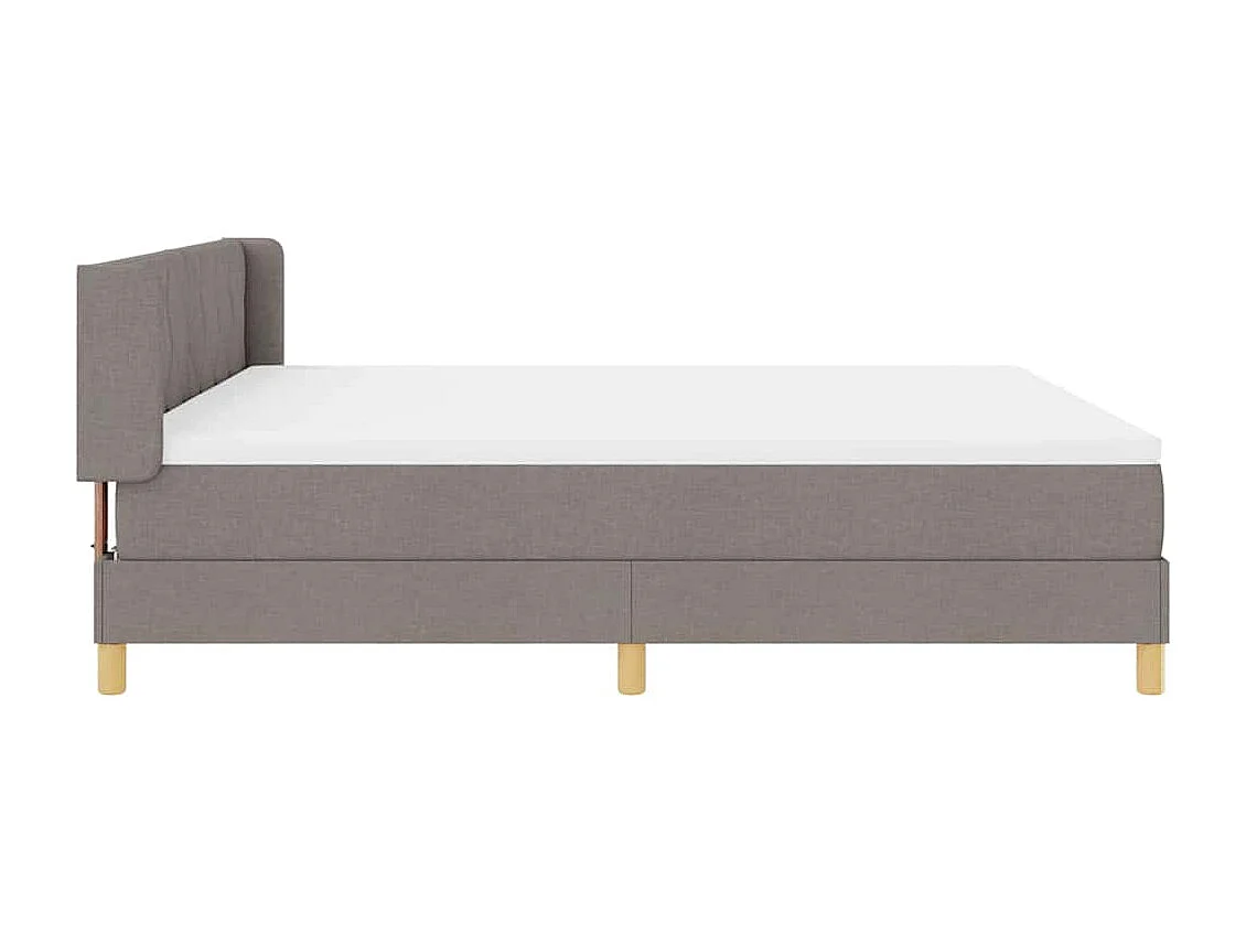 Boxspringbed met hoofdeinde Taupe 200 x 180 cm Stof
