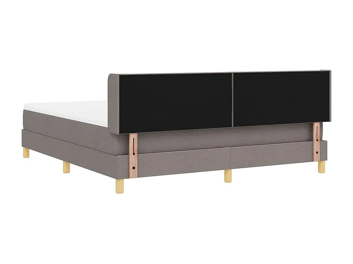 Boxspringbed met hoofdeinde Taupe 200 x 180 cm Stof