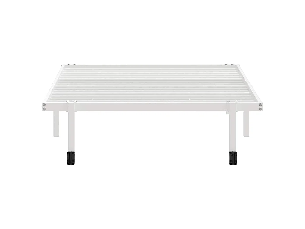 Giroletto senza Materasso Pieghevole Bianco 100x190 cm Acciaio