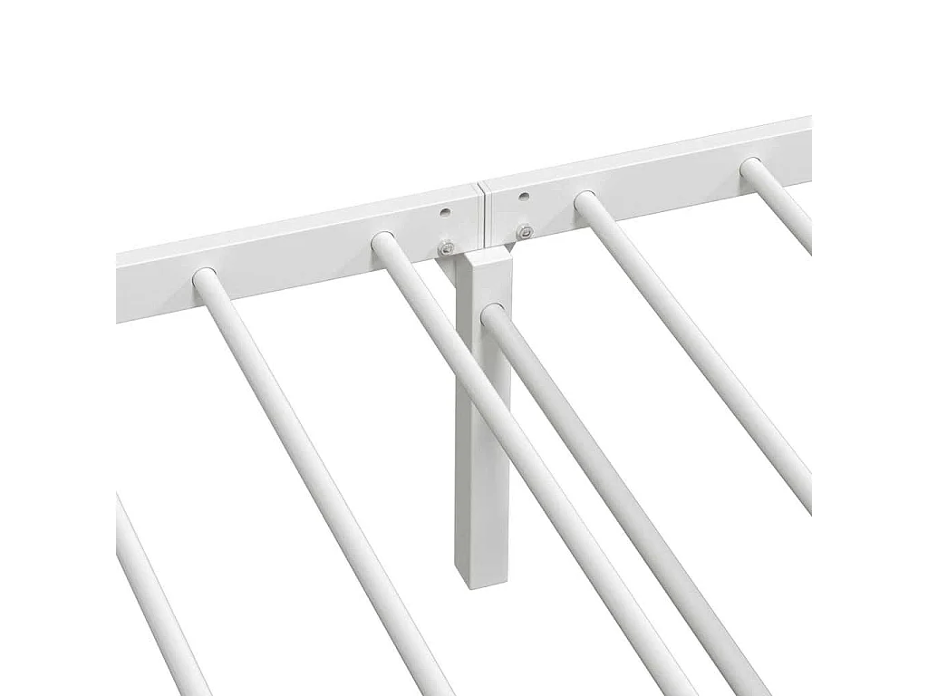 Giroletto senza Materasso Pieghevole Bianco 100x190 cm Acciaio