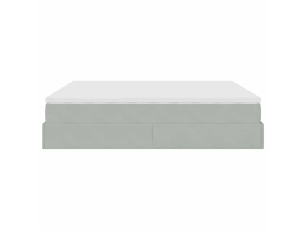 Struttura Letto Pouf con Materassi 160x200 cm in Velluto