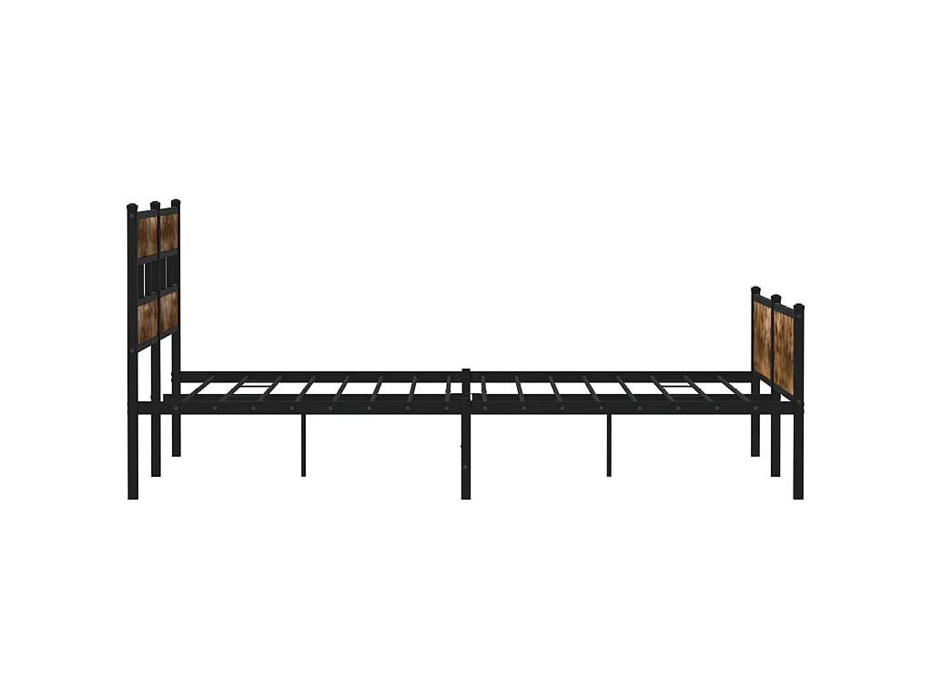 Bedframe zonder matras metaal gerookt eikenkleurig 180x200 cm