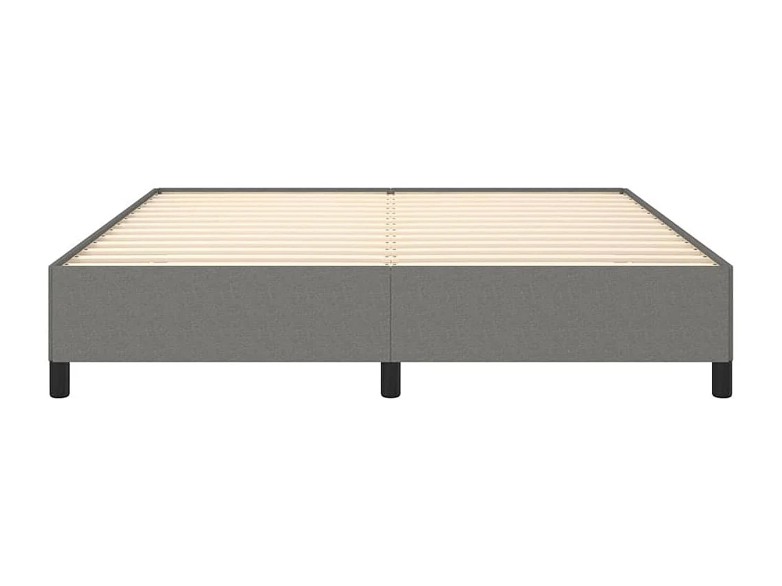 Cadre de lit sans matelas gris foncé 160x200 cm tissu
