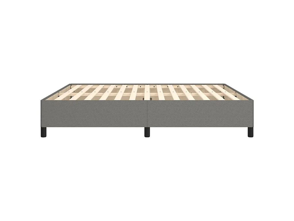 Cadre de lit sans matelas gris foncé 160x200 cm tissu
