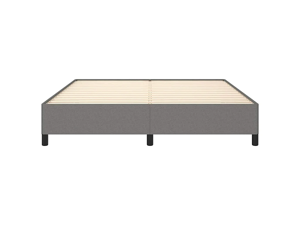 Cadre de lit sans matelas gris foncé 160x200 cm tissu