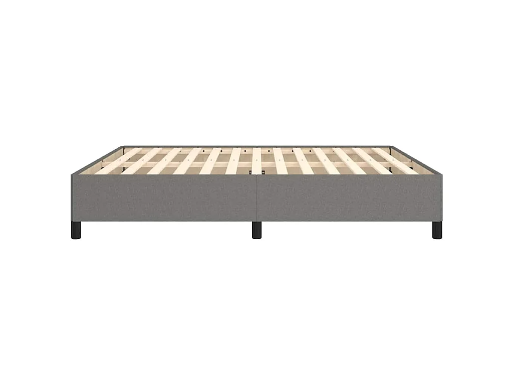 Cadre de lit sans matelas gris foncé 160x200 cm tissu